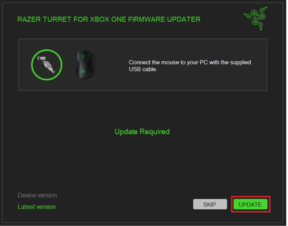 Razer Turret for Xbox One Firmware Updater