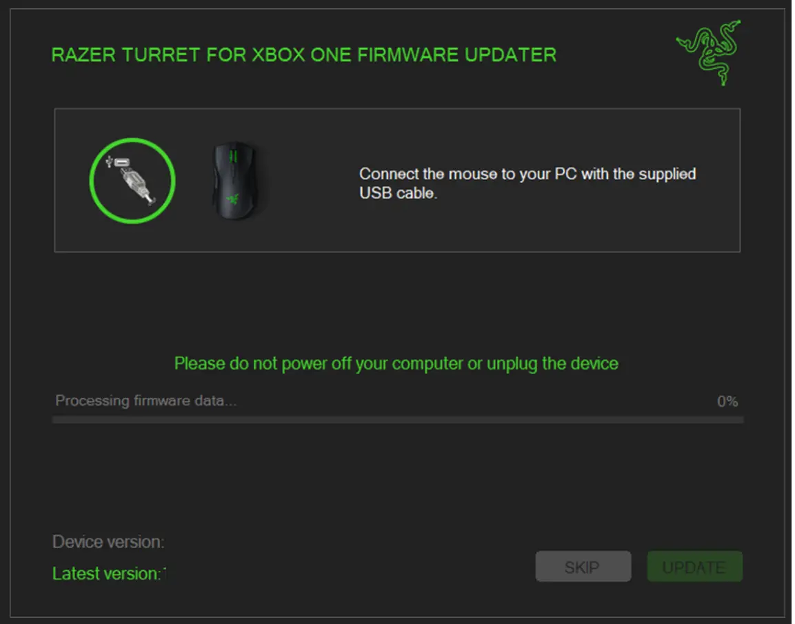 Razer Turret for Xbox One Firmware Updater