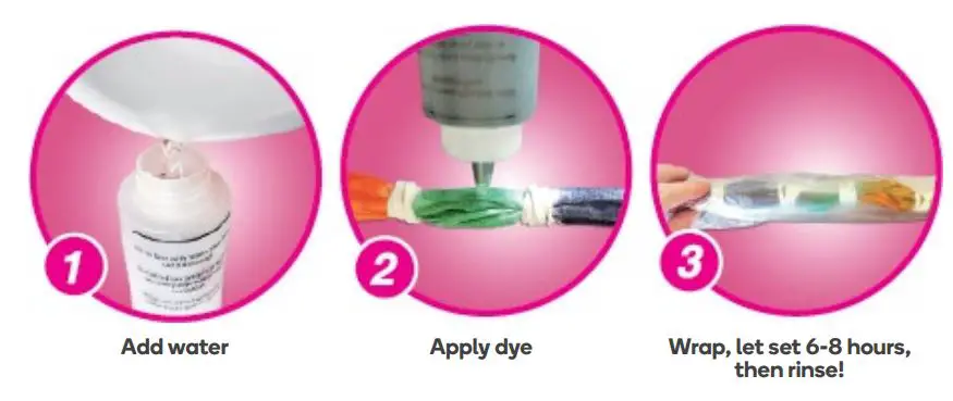 kogan KA12TIEDYEA 12-Colours Tie-Dye Kit User Guide - INSTRUCTIONS