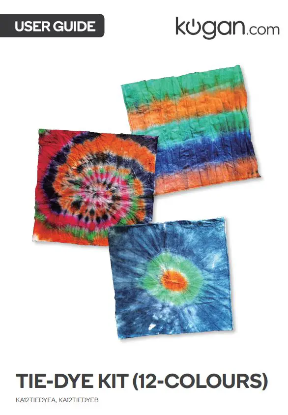 kogan KA12TIEDYEA 12-Colours Tie-Dye Kit User Guide