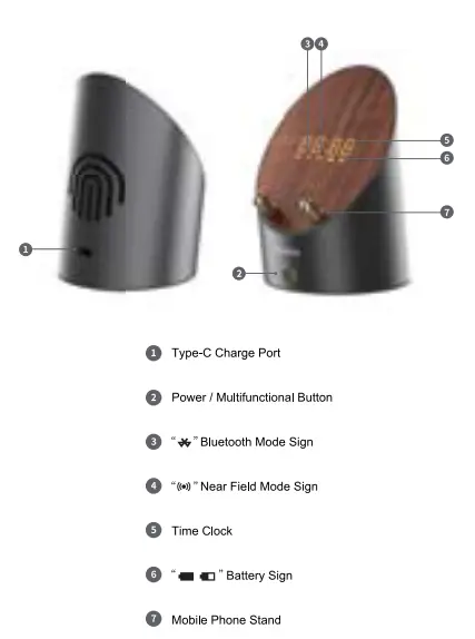 KAWOO J600 Mini Bluetooth-Induction Speaker fig1