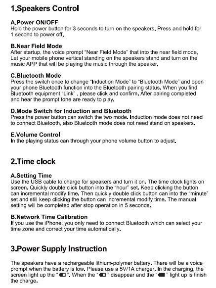 KAWOO J600 Mini Bluetooth-Induction Speaker fig1