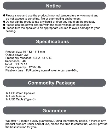 KAWOO J600 Mini Bluetooth-Induction Speaker fig1