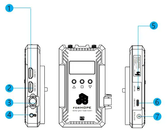 FORHOPE XM1000S pro Wireless Transmitter Receiver Kit Instruction Manual - Product Diagram