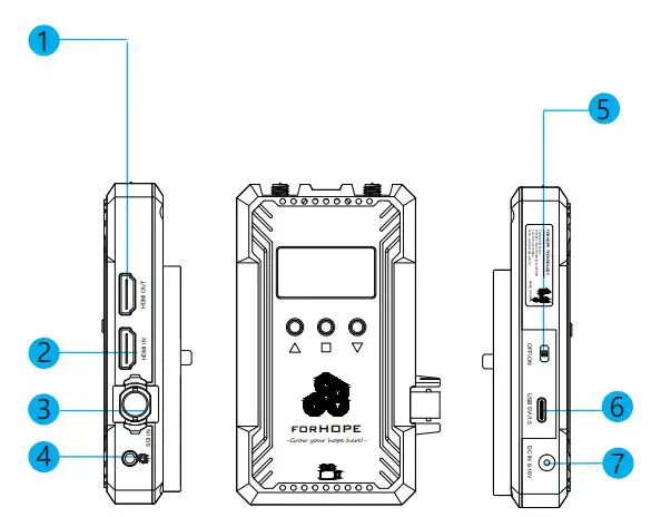 FORHOPE XM1000S pro Wireless Transmitter Receiver Kit Instruction Manual - Product Diagram