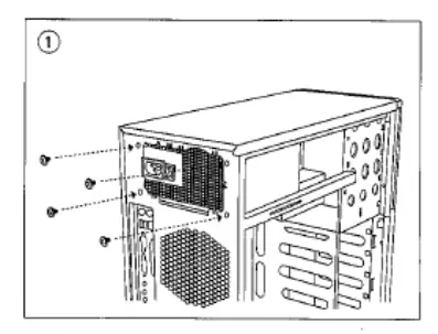 Install the TP-750 PSU into your case with the four screws provided.