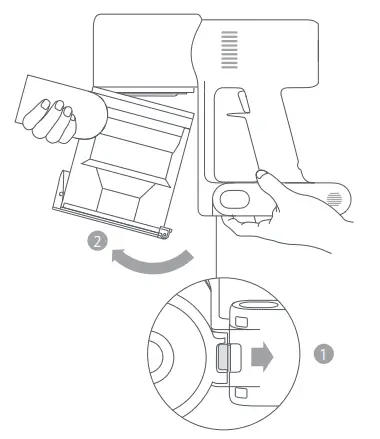 Remove the dust compartment