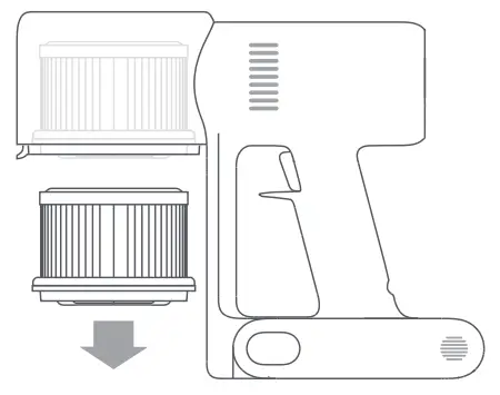 Remove the HEPA filter