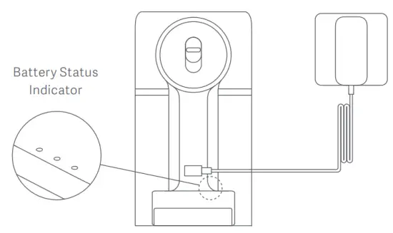 Charging the vacuum cleaner with the charger