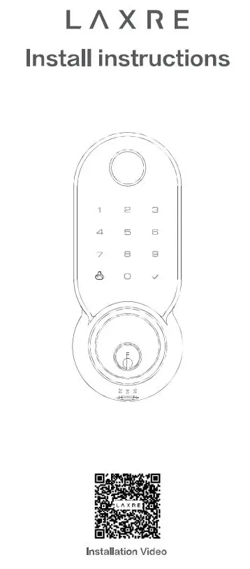 LAXRE DA03BG Smart Front Door Lock Instruction Manual