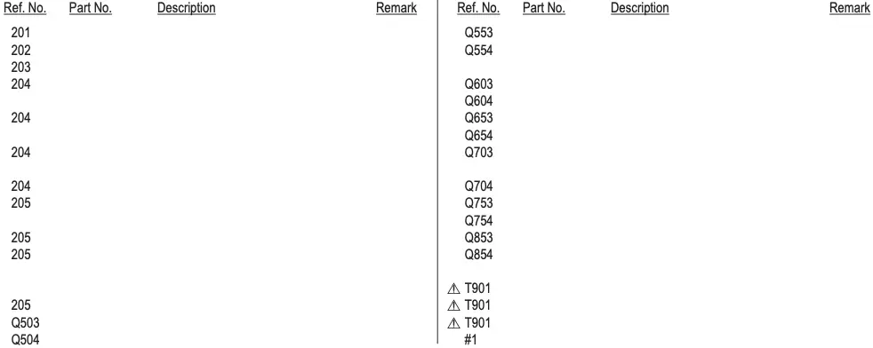 CHASSIS SECTION Continued