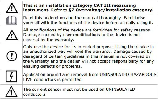 velleman Ammeter Clamp CAT III 600 V - General Guidelines 2