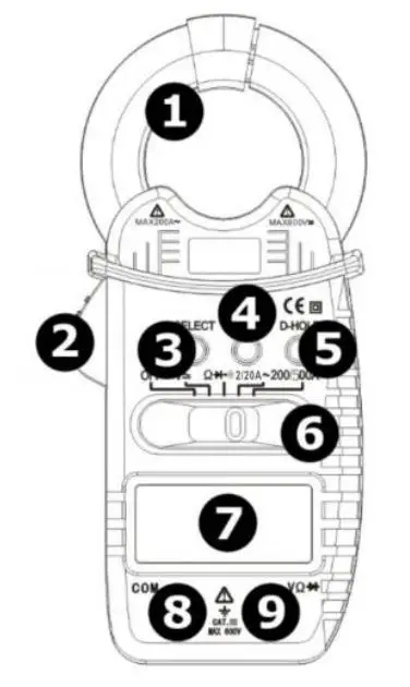 velleman Ammeter Clamp CAT III 600 V - Product Overview
