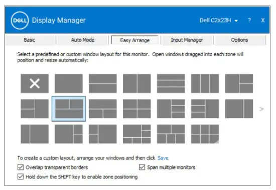 Dell Display Manager's