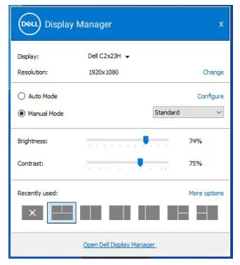 Dell Display Manager's