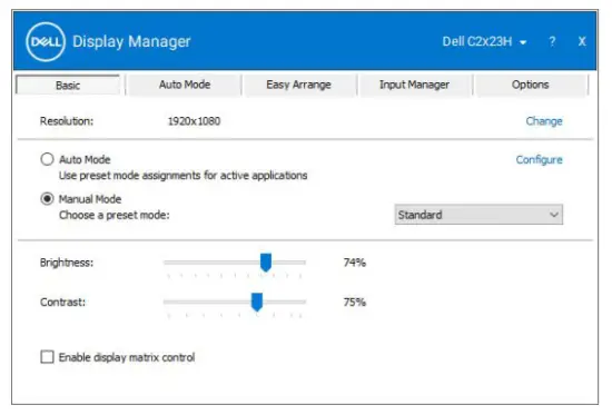 Setting Basic Display Functions
