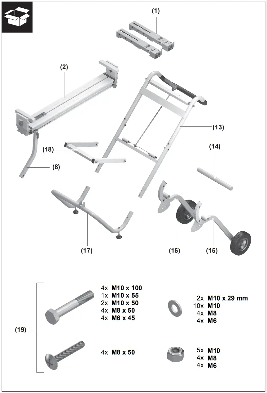 BOSCH GTA 2500 W Professional Saw Stand - Fig 16
