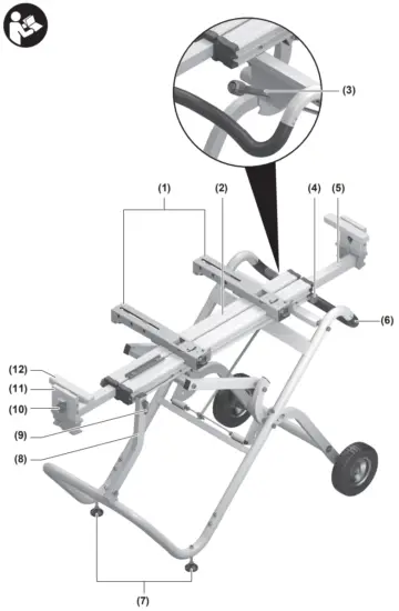 BOSCH GTA 2500 W Professional Saw Stand - Fig 18