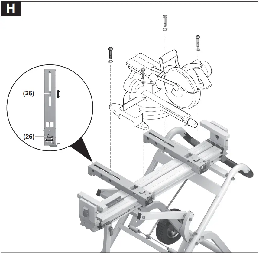 BOSCH GTA 2500 W Professional Saw Stand - Fig 5
