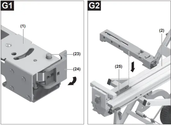 BOSCH GTA 2500 W Professional Saw Stand - Fig 7