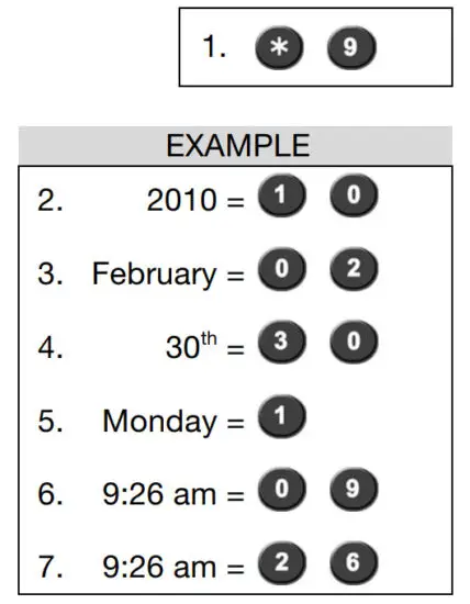 Honeywell 2111 2115 Digital Steel Fire and Security - CALENDAR AND CLOCK