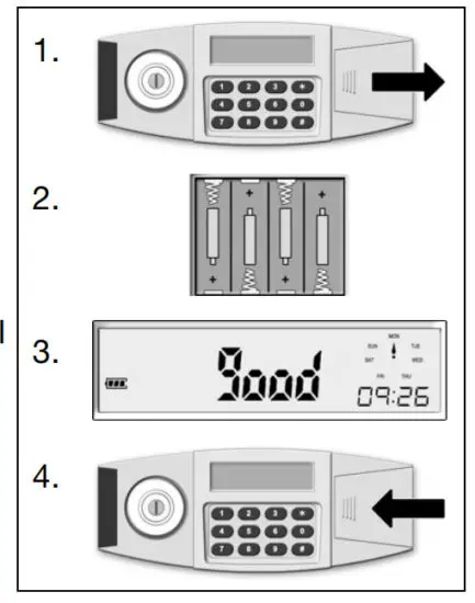 Honeywell 2111 2115 Digital Steel Fire and Security - INSTALL BATTERIES