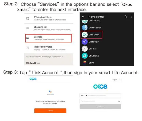 Okos R6 Wi-Fi IR Controller With Temperature & Humidity Sensor User Manual - Choose services in the options bar and select