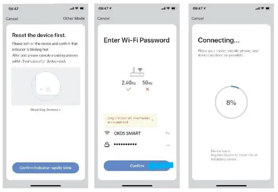 Okos R6 Wi-Fi IR Controller With Temperature & Humidity Sensor User Manual - Power on remote control