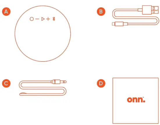 onn 100092910 Round Stereo Speaker -