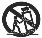 Innovative VTA380SB The Victrola Ellington Instruction Manual - Use caution when moving the cart icon