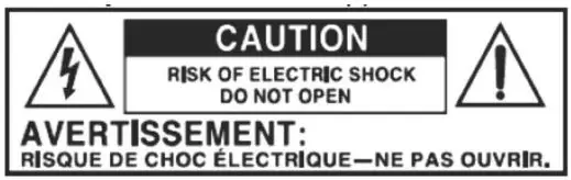 Innovative VTA380SB The Victrola Ellington Instruction Manual - Warning Risk of electric shock icon