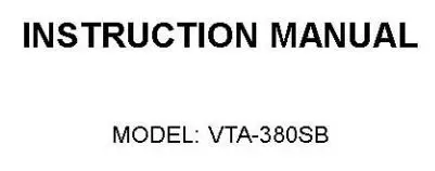Innovative VTA380SB The Victrola Ellington Instruction Manual