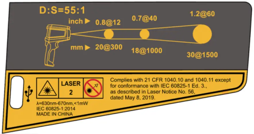 UNIT UT305A Infrared Thermometer - FIG 1