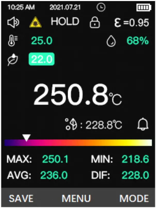UNIT UT305A Infrared Thermometer - FIG 19