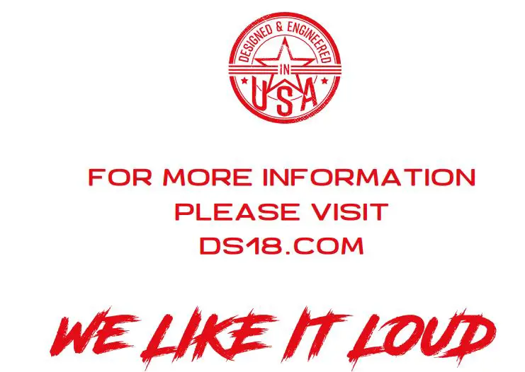 DS18 EXL-X 6.2D 6.5 Inch Subwoofer Owner's Manual - More Information