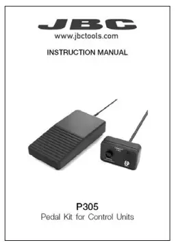 JBC P305 Pedal Kit for Control Units - Manual