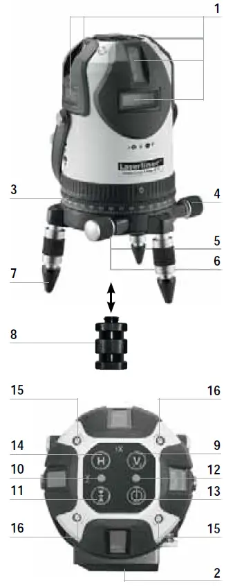 Laserliner PowerCross-Laser 8 S Line Laser Self-Levelling Range 02