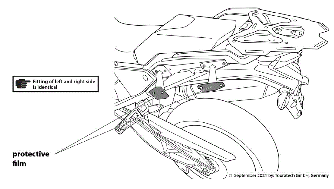 TOURATECH 09-373-6831-0 Stainless Steel Suitcase Holder fig 2