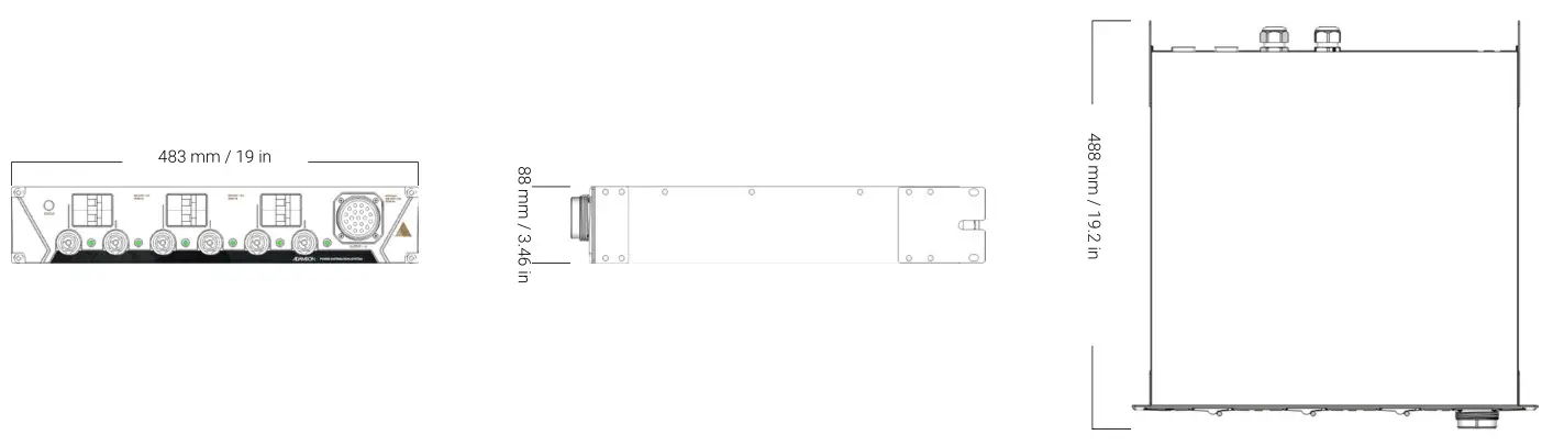 ADAMSON CS-Series Power Distribution System - Dimensions