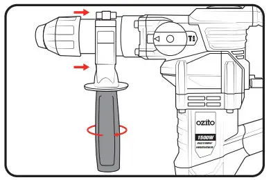 ozito RHD-1550 1500W Rotary Hammer Drill Kit - Figure 6