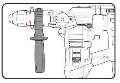ozito RHD-1550 1500W Rotary Hammer Drill Kit - Figure 7