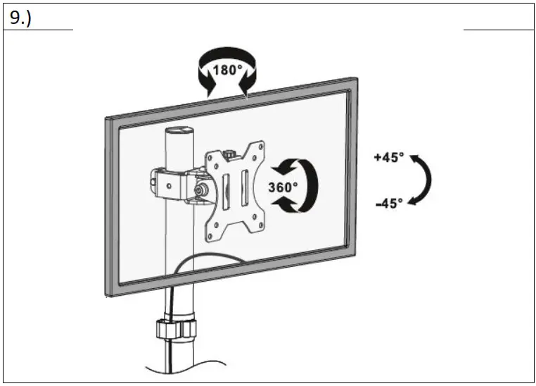 DIGITUS DA 90437 Universal Monitor Mount - Mounting Instruction 10