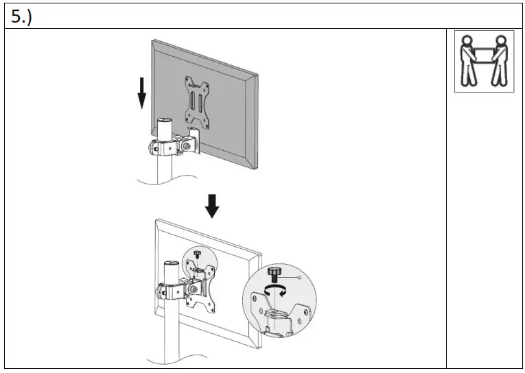 DIGITUS DA 90437 Universal Monitor Mount - Mounting Instruction 6
