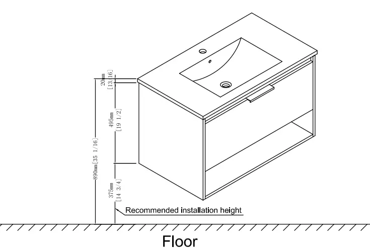 tunuo-JMJ-BCB-43-Wall-Mount-Bath-Vanity-in-Imitative-Oak-with-White-Ceramic-Top-with-White-Basin-fig-2