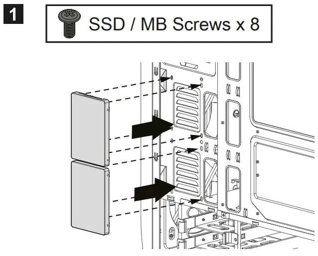 Mounting the 2.5" SSD / HDD