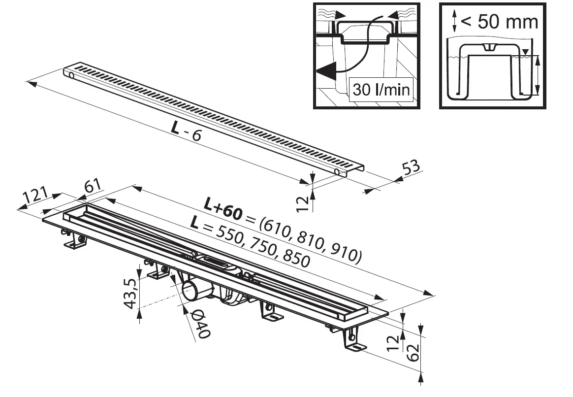 RAVAK OZP Shower Drain Plastic FIG (1)