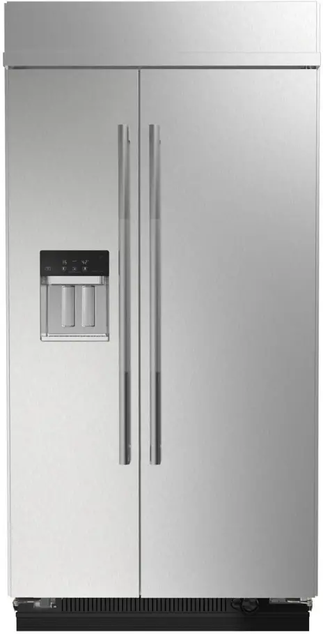 JENNAIR JBSS42E22L00 42 Inch Stainless Steel Built-In Side-By-Side Refrigerator with External Ice And Water Dispenser product