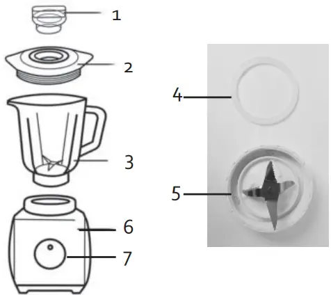 DOMO DO703BL 1500 Millilitres Glass Blender-fig2