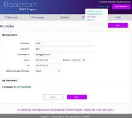 Bosentan Rems Program Software User Guide