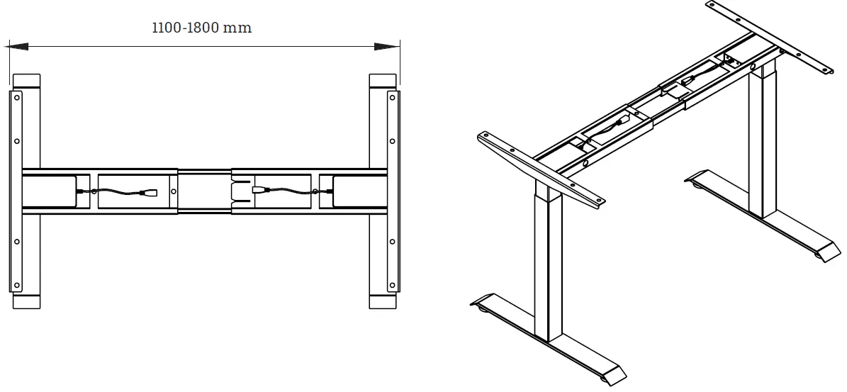 BMB E-MORE 2M2S 2M3S TQD Electrical Height Adjustable Desk 02